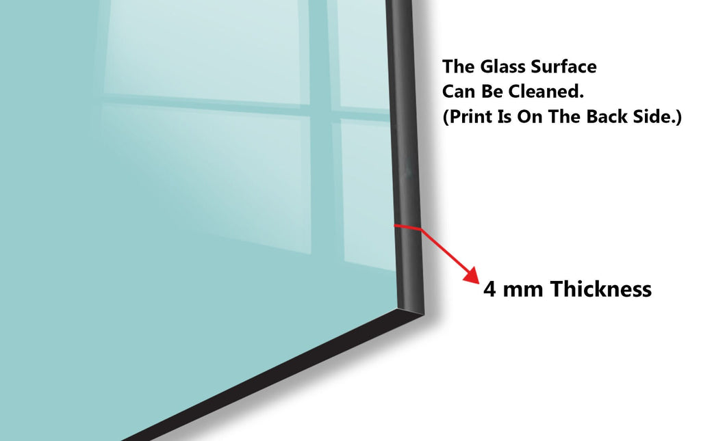 Light Blue-Green - Tempered Glass Kitchen Backsplash-BacksplashArtworks