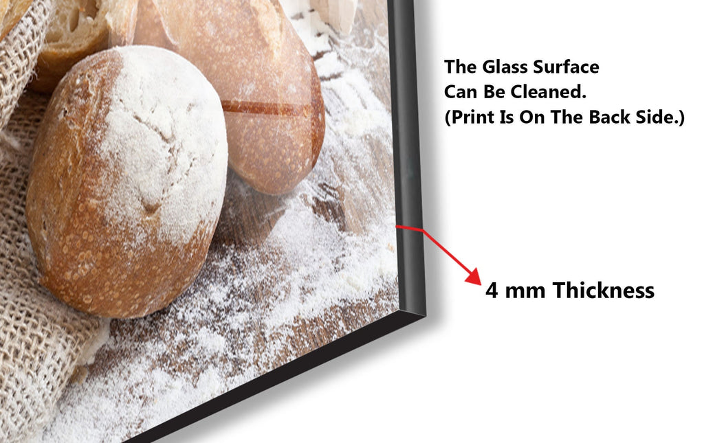 Rustic Bread Selection – Glass Kitchen Backsplash-BacksplashArtworks