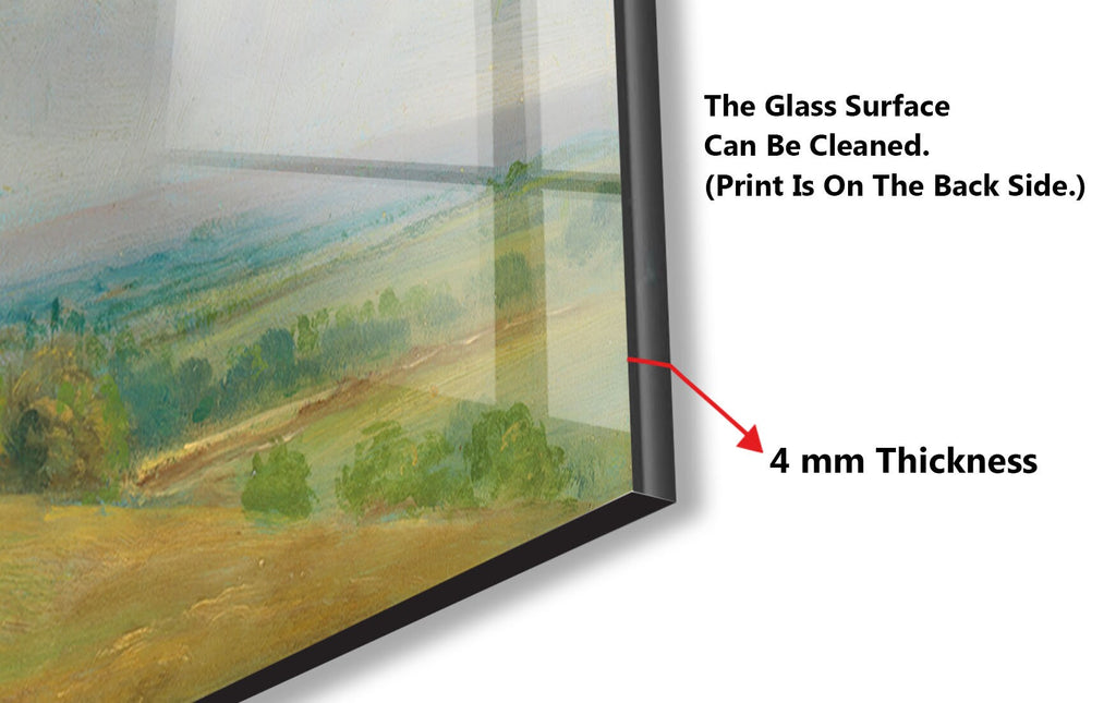 Vintage Landscape Art - Glass Kitchen Backsplash-BacksplashArtworks