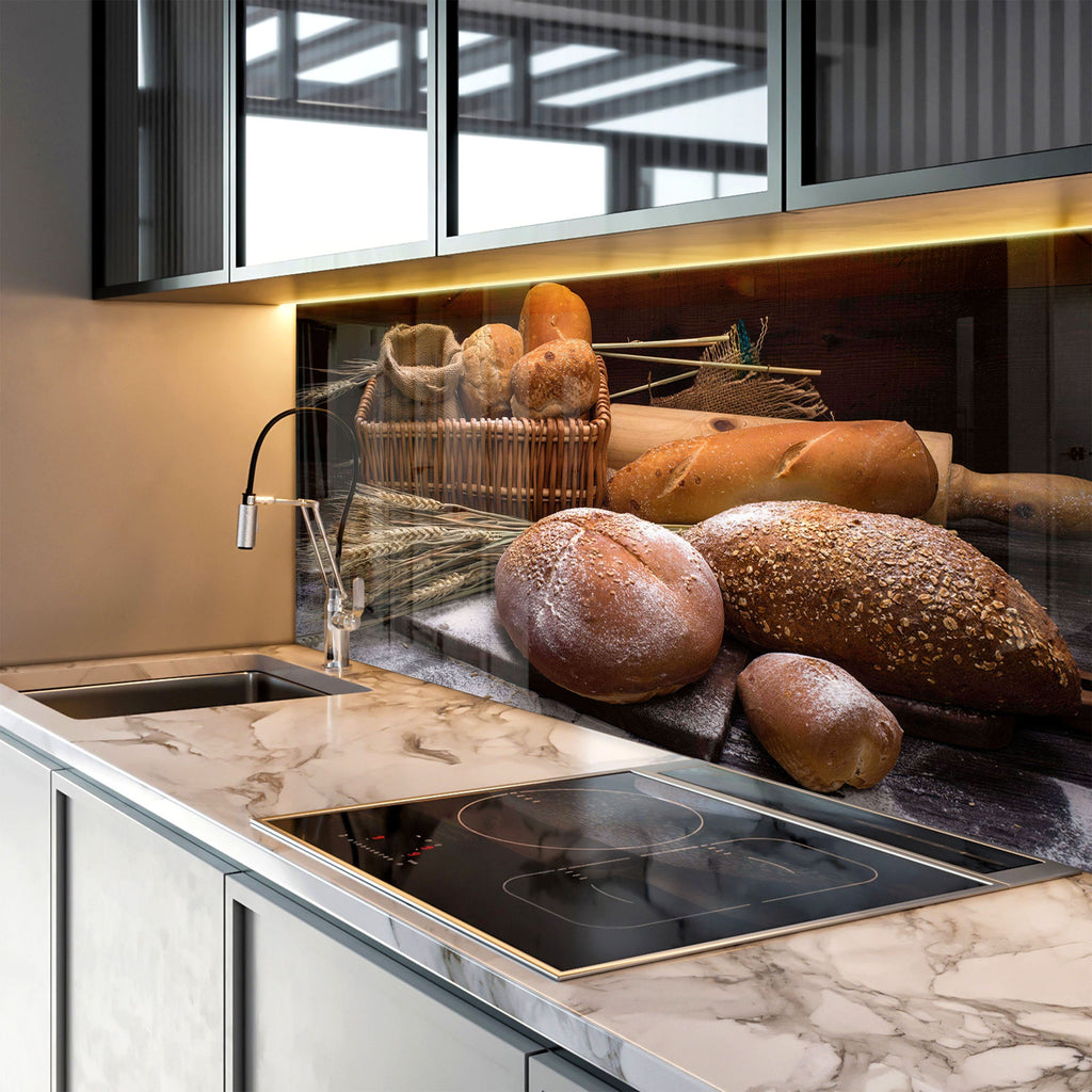 Bakery & Bread – Glass Kitchen Backsplash-BacksplashArtworks
