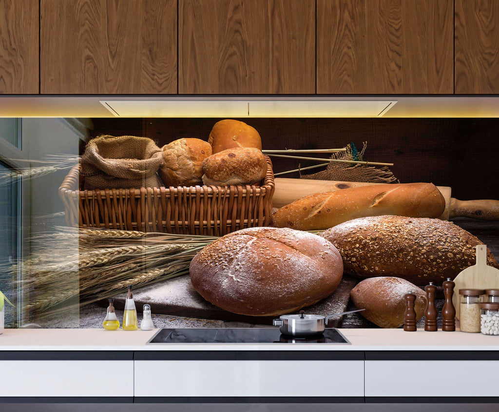 Bakery & Bread – Glass Kitchen Backsplash-BacksplashArtworks