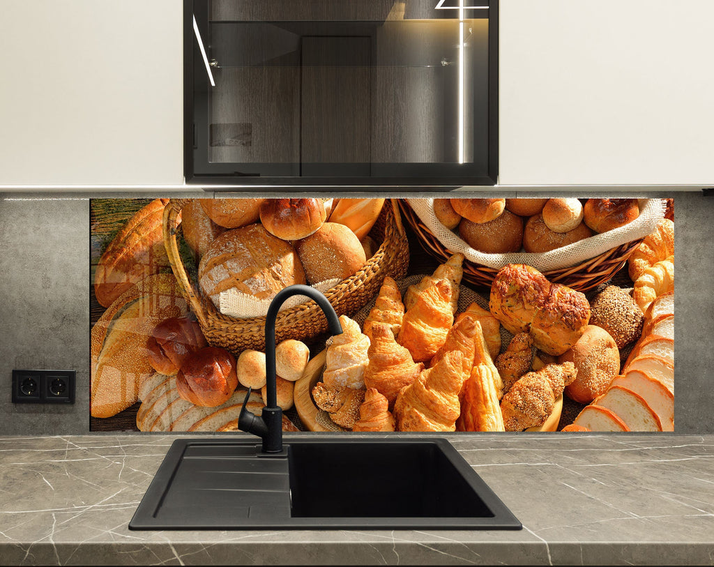 French Bakery Bliss – Glass Kitchen Backsplash-BacksplashArtworks