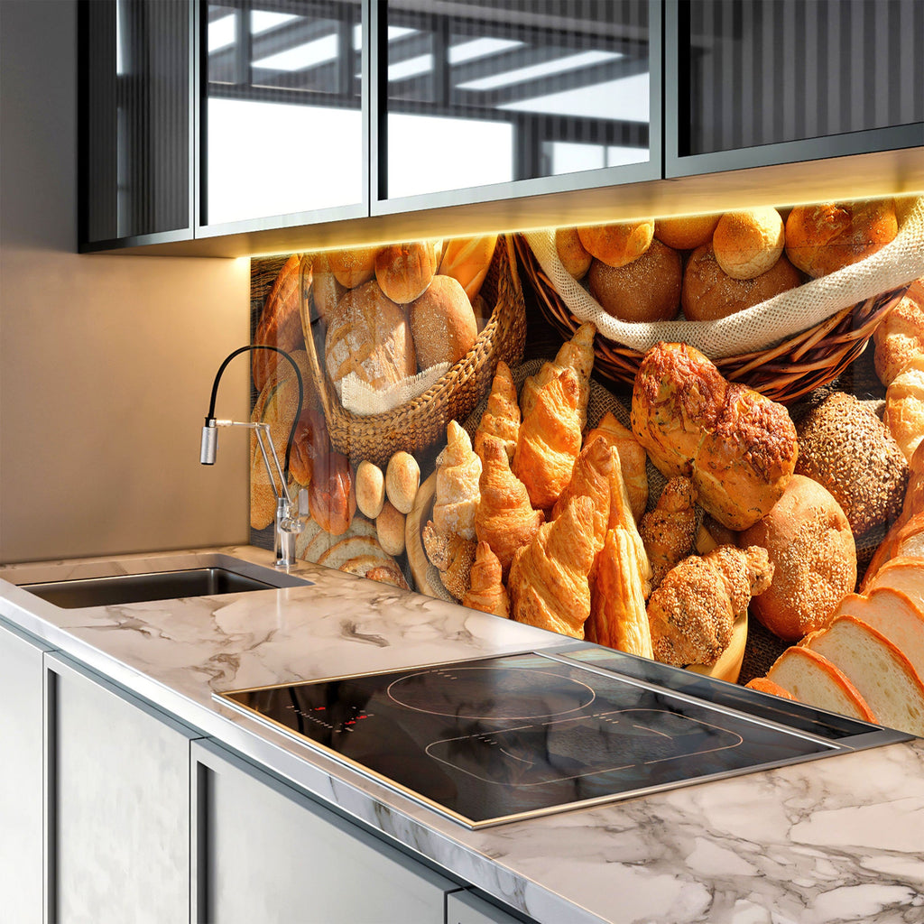 French Bakery Bliss – Glass Kitchen Backsplash-BacksplashArtworks