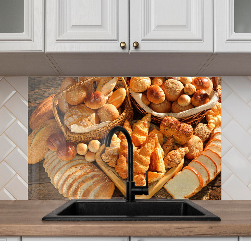 French Bakery Bliss – Glass Kitchen Backsplash-BacksplashArtworks