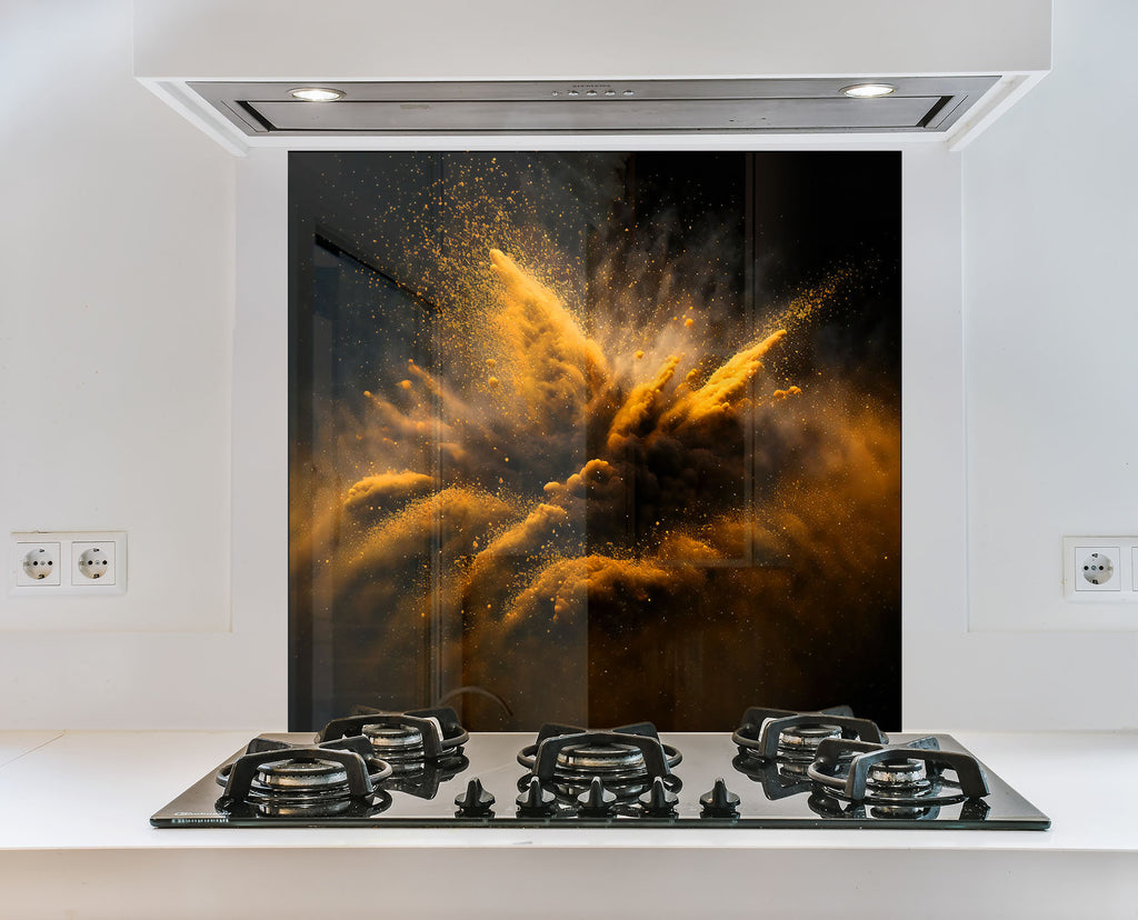 Abstract Tempered Glass Backsplash-BacksplashArtworks