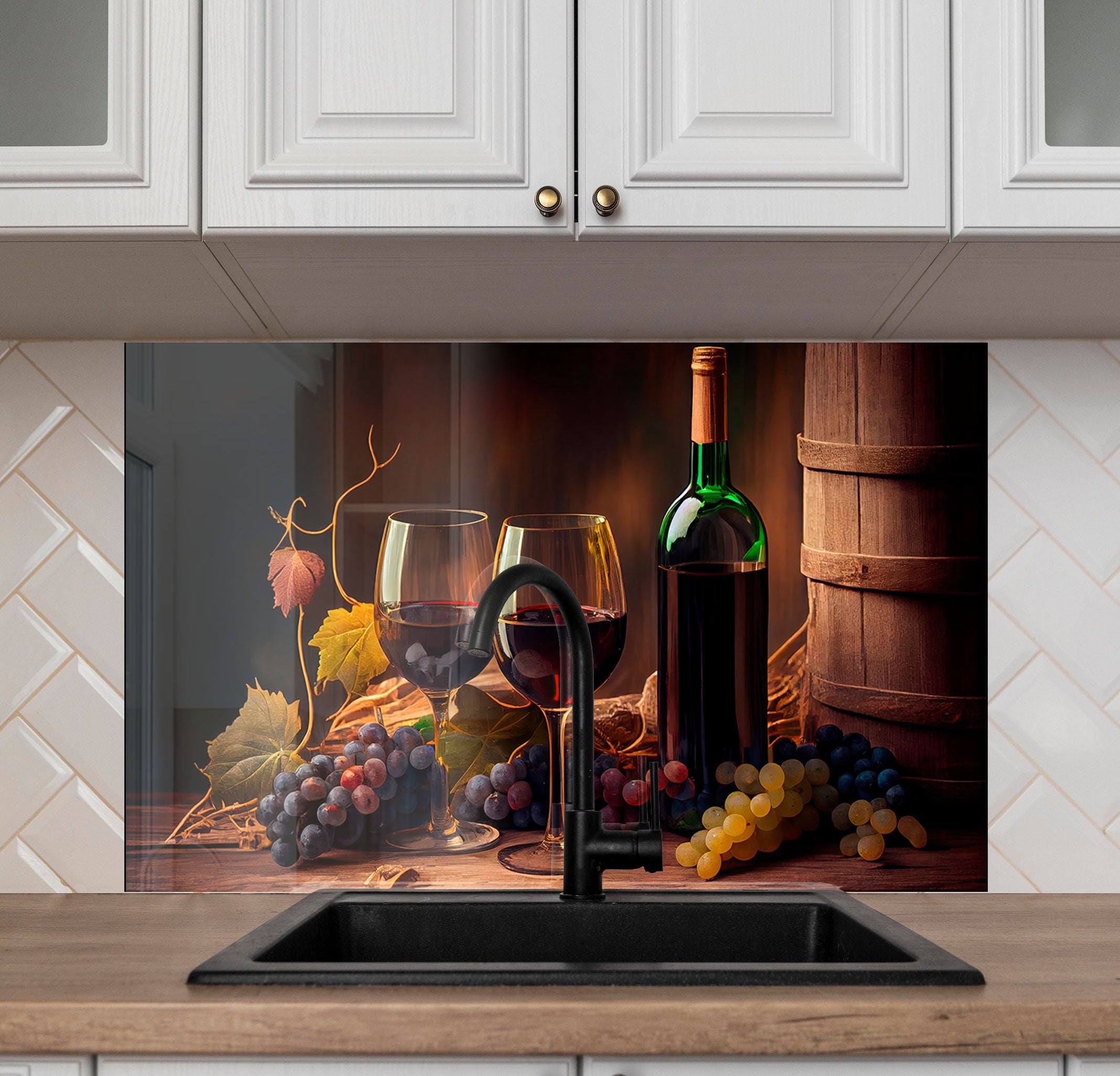 Rustic Wine Vineyard Backsplash | Backsplash Artworks – BacksplashArtworks