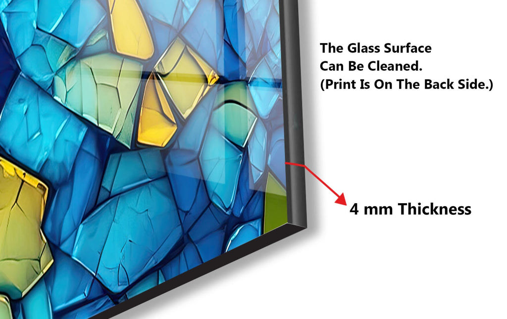 Blue Crystal - Glass Kitchen Backsplash-BacksplashArtworks