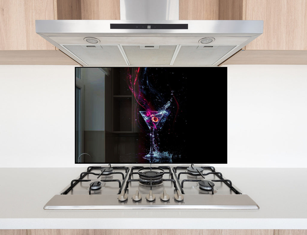 Cosmic Cocktail – Glass Kitchen Backsplash-BacksplashArtworks
