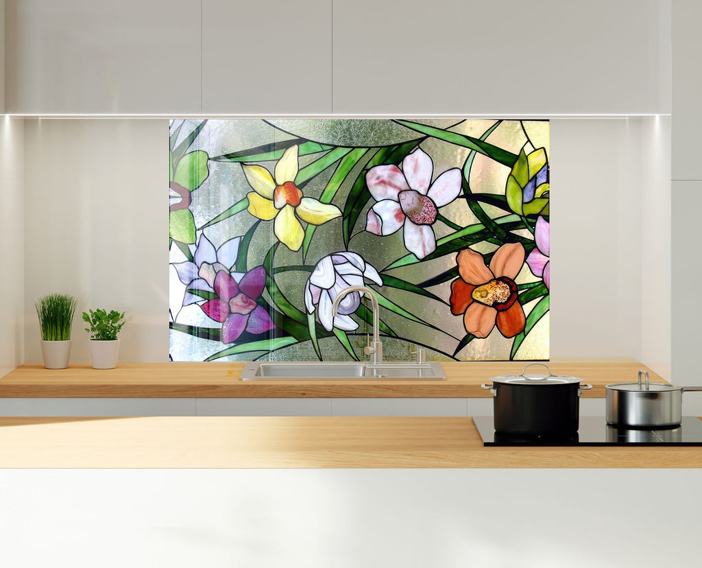 Stained Tempered Glass Backsplash-BacksplashArtworks