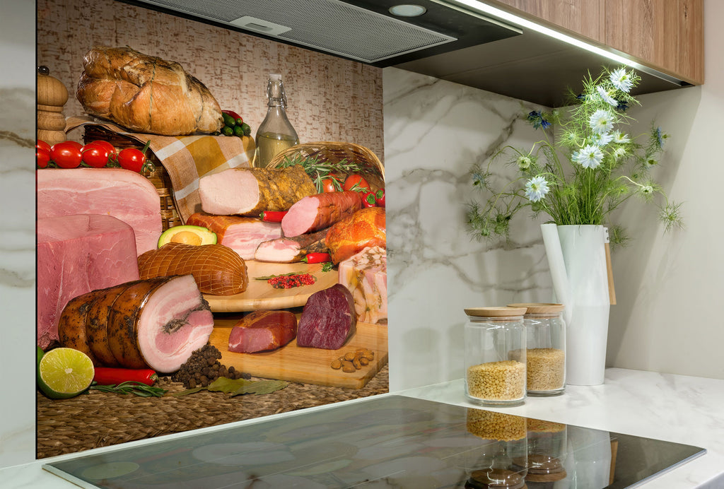 Gourmet Charcuterie Delight – Glass Kitchen Backsplash-BacksplashArtworks