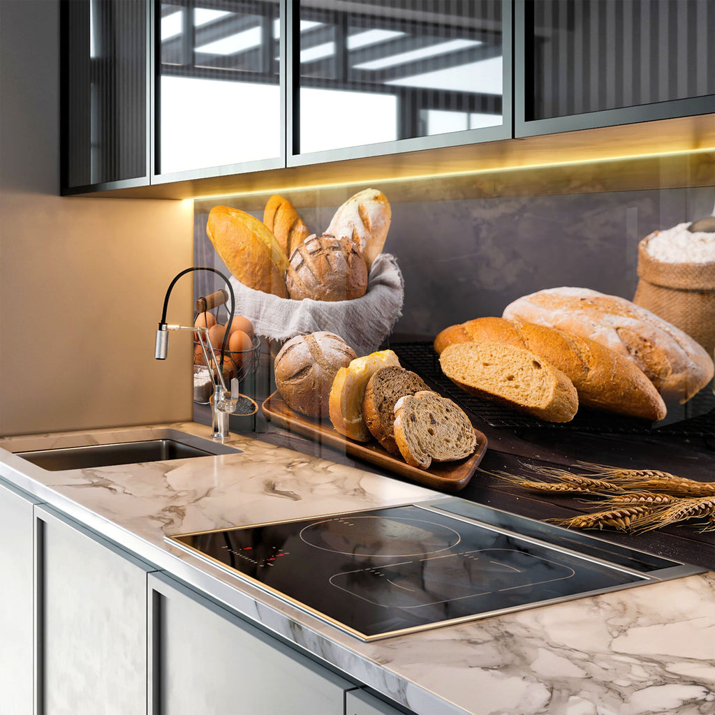 Rustic Bakery Bread – Glass Kitchen Backsplash-BacksplashArtworks