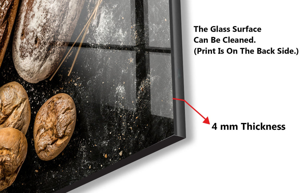 Rustic Sourdough Bread – Glass Kitchen Backsplash-BacksplashArtworks