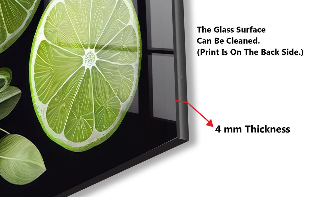 Lime Slice Glass Kitchen Backsplash – Fresh Citrus Vibe-BacksplashArtworks