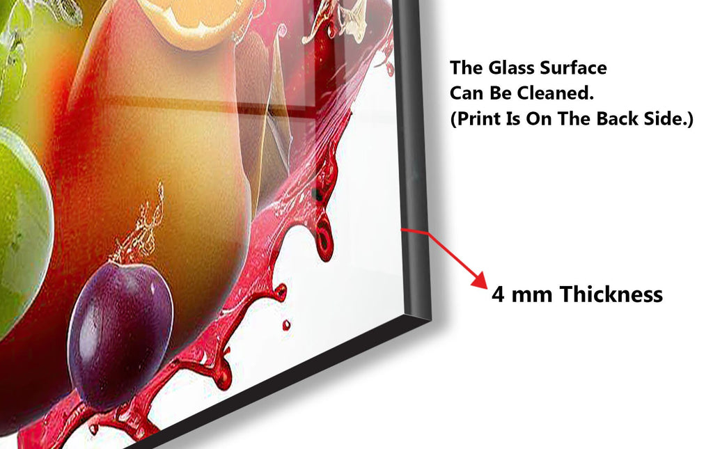 Colorful Fruit Splash Glass Kitchen Backsplash – Fresh Juicy Explosion-BacksplashArtworks