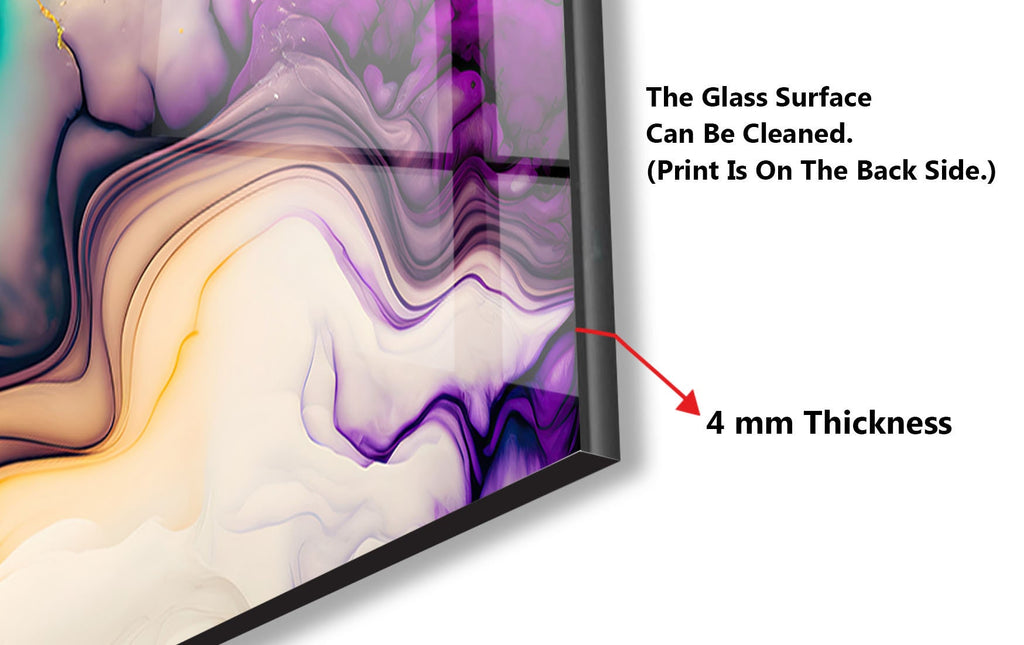 Vibrant Fluid Art - Glass Kitchen Backsplash-BacksplashArtworks
