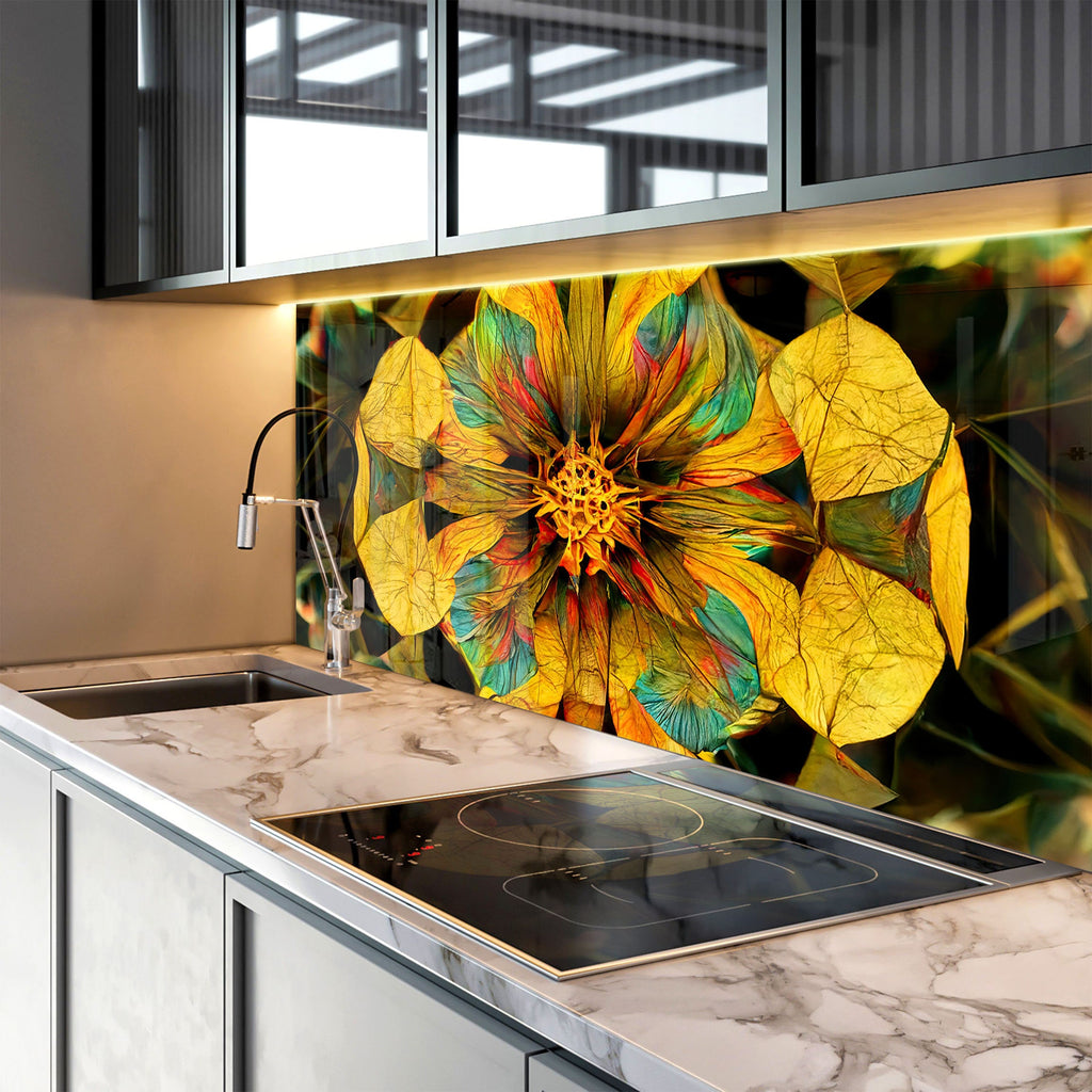 Stained Tempered Glass Backsplash-BacksplashArtworks