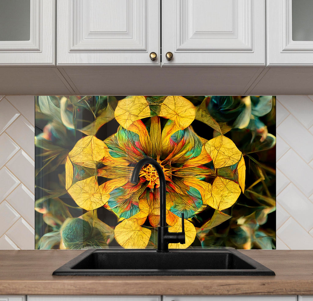 Stained Tempered Glass Backsplash-BacksplashArtworks