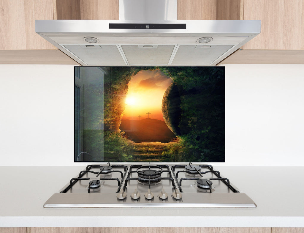 Sunset Portal - Glass Kitchen Backsplash-BacksplashArtworks