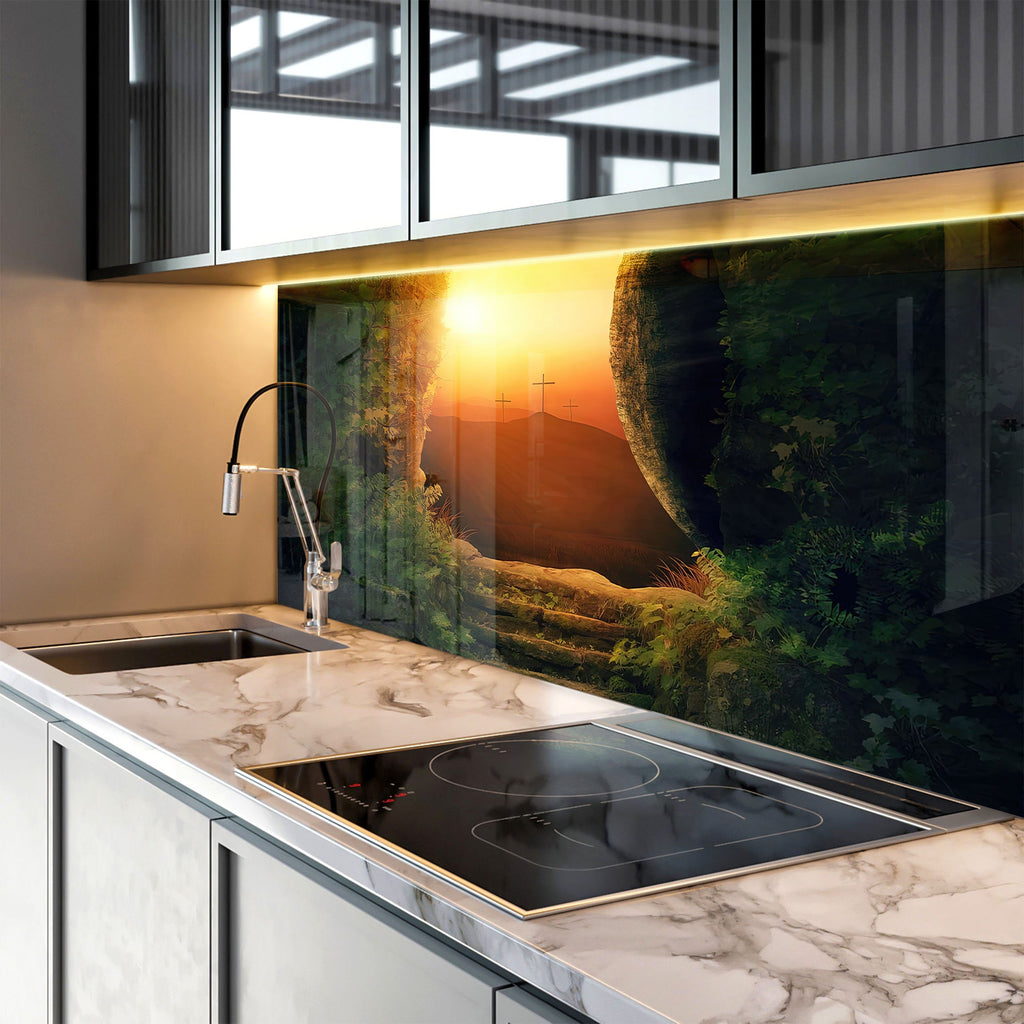 Sunset Portal - Glass Kitchen Backsplash-BacksplashArtworks