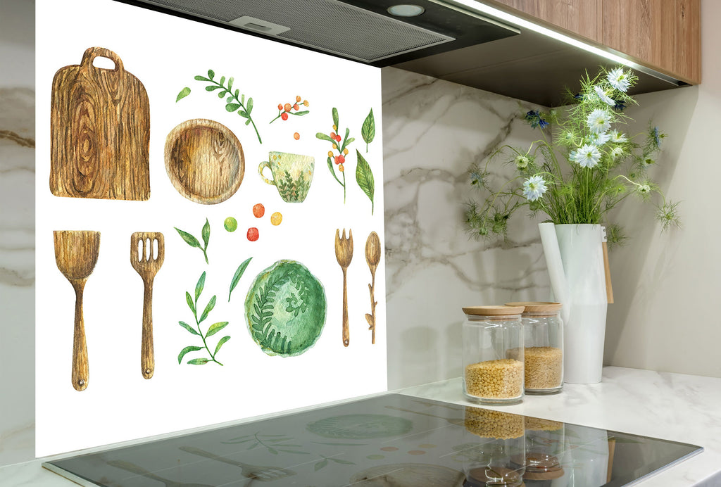 Rustic Kitchen Essentials - Glass Kitchen Backsplash-BacksplashArtworks