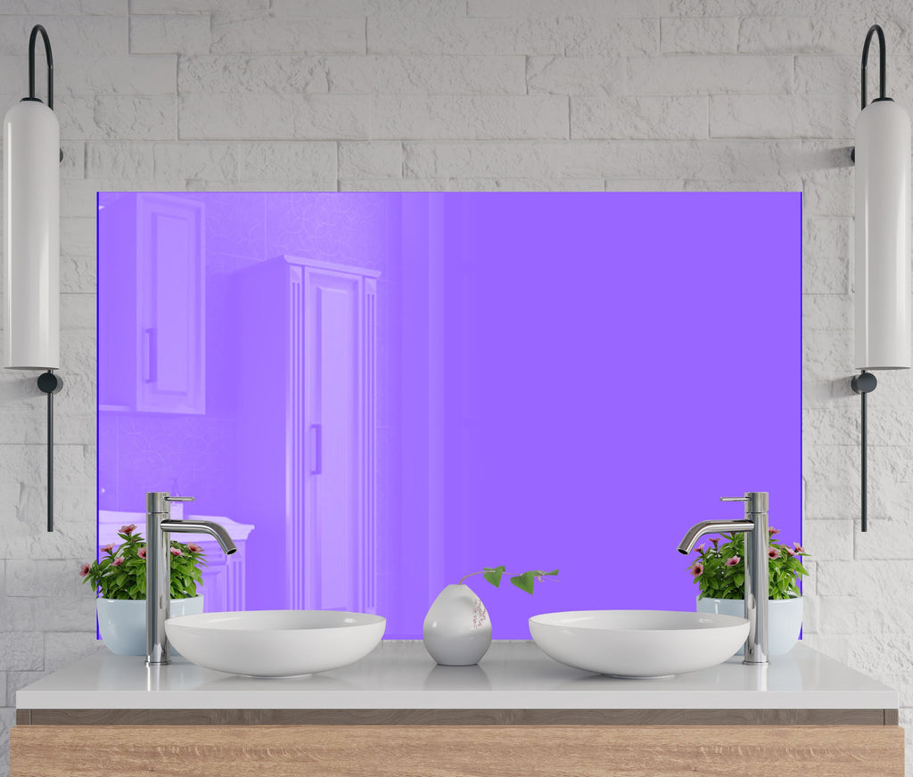 Blue Violet - Tempered Glass Kitchen Backsplash-BacksplashArtworks