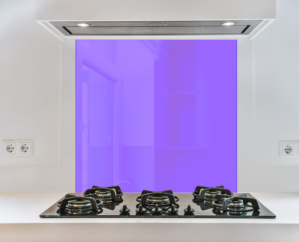 Blue Violet - Tempered Glass Kitchen Backsplash-BacksplashArtworks
