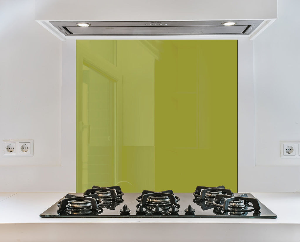 Olive - Tempered Glass Kitchen Backsplash-BacksplashArtworks