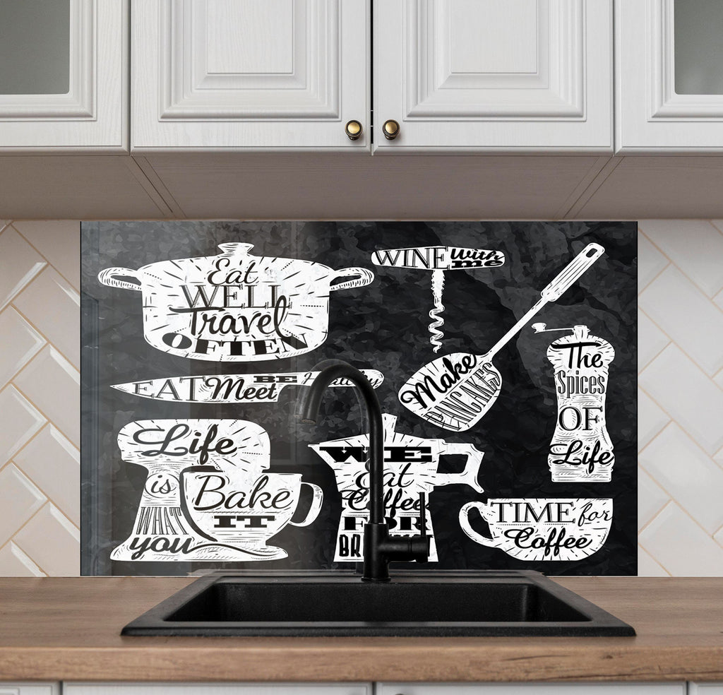 Sign Tempered Glass Backsplash-BacksplashArtworks