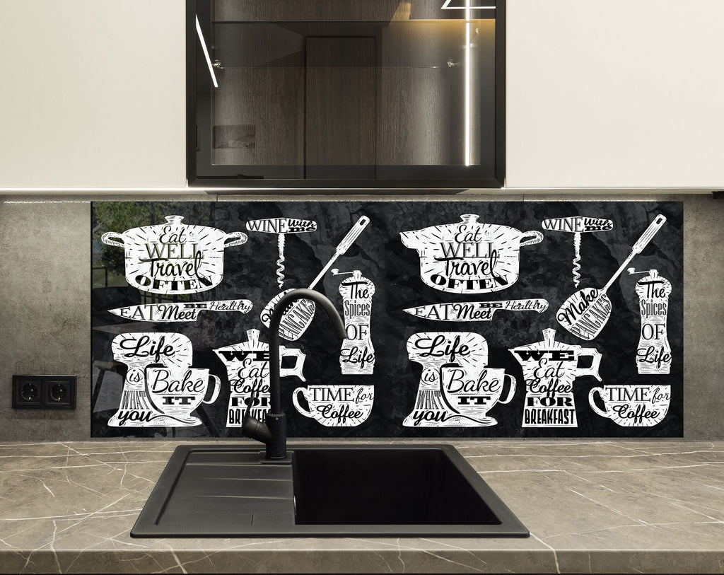 Sign Tempered Glass Backsplash-BacksplashArtworks