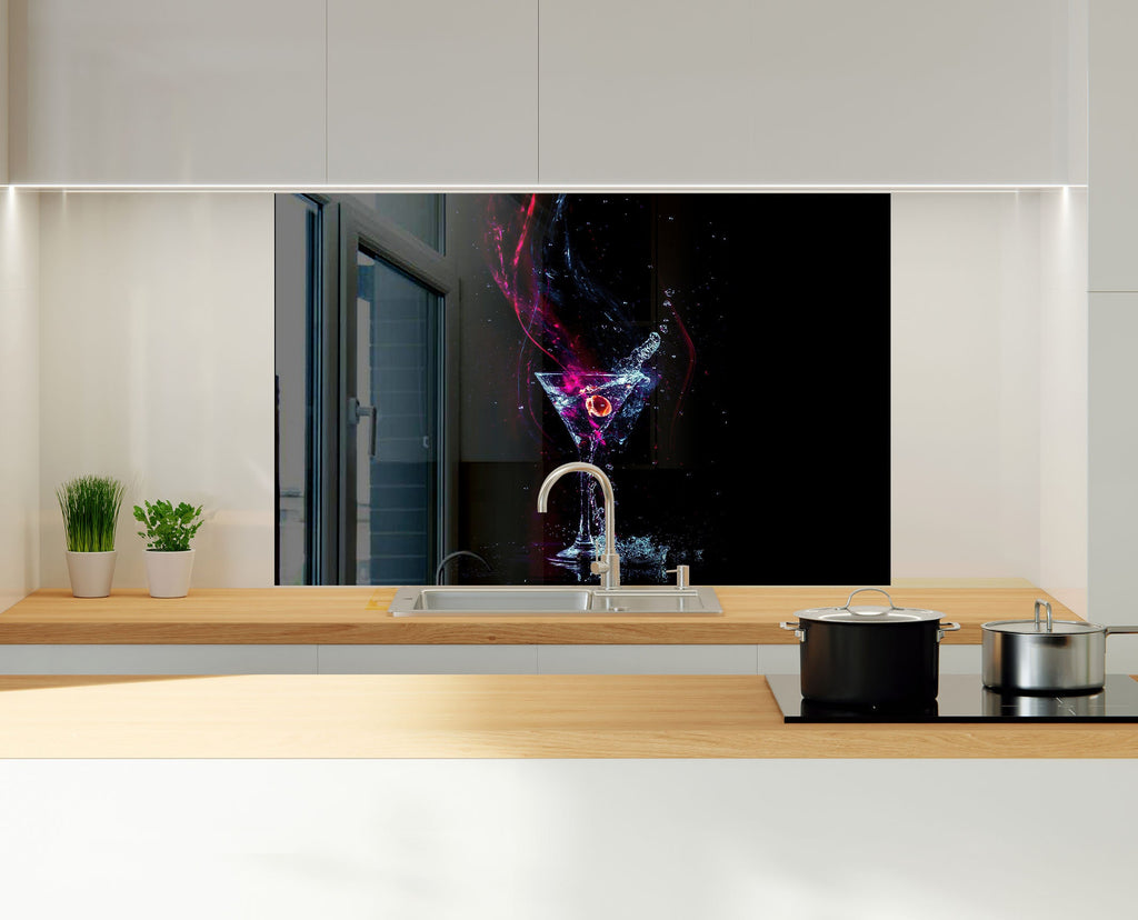 Cosmic Cocktail – Glass Kitchen Backsplash-BacksplashArtworks