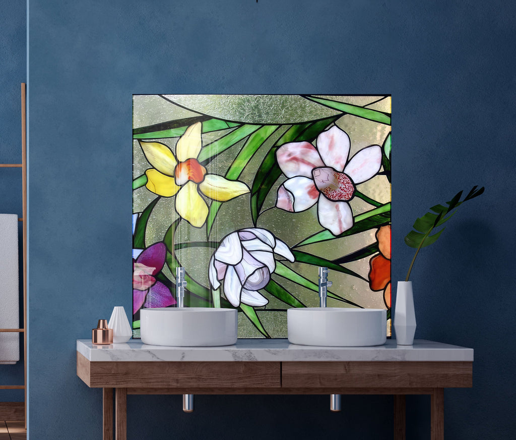 Stained Tempered Glass Backsplash-BacksplashArtworks