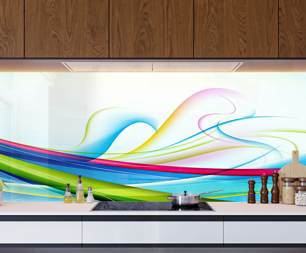 Colorful Tempered Glass Backsplash-BacksplashArtworks