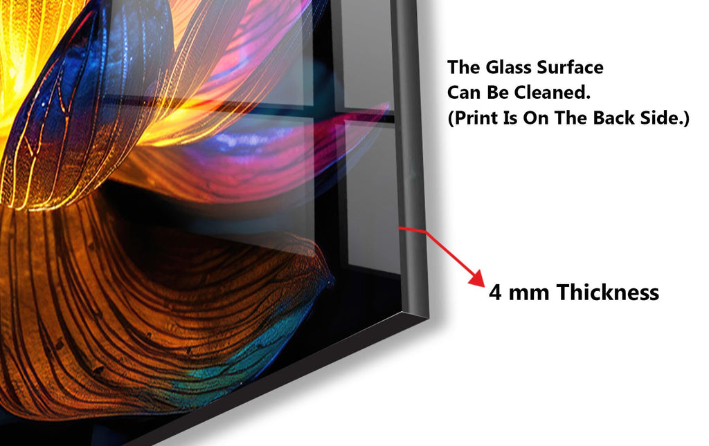 Lotus Tempered Glass Backsplash-BacksplashArtworks