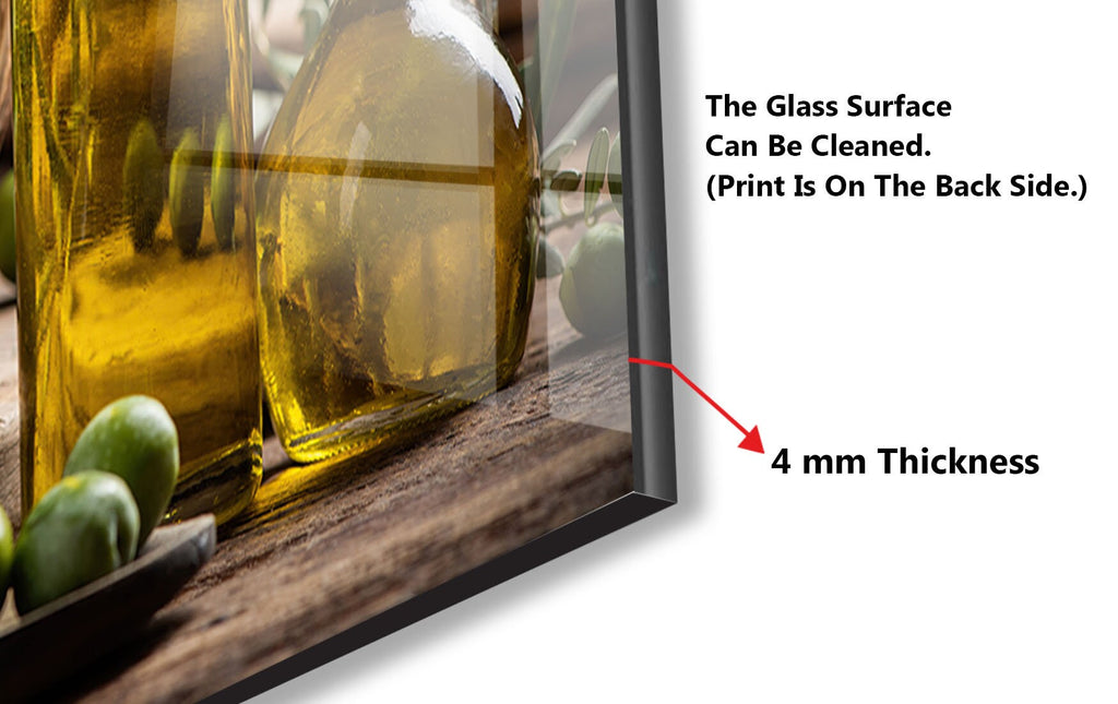 Olive Oil Tempered Glass Kitchen Backsplash – Fresh Design-BacksplashArtworks