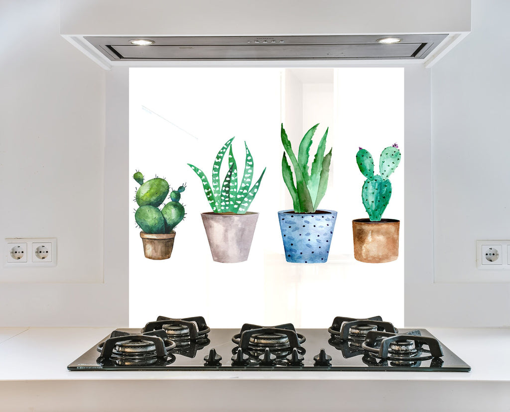 Cactus Tempered Glass Backsplash-BacksplashArtworks