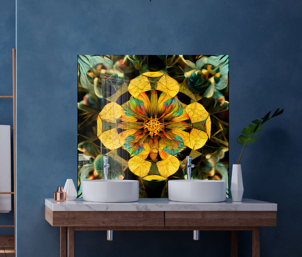 Stained Tempered Glass Backsplash-BacksplashArtworks