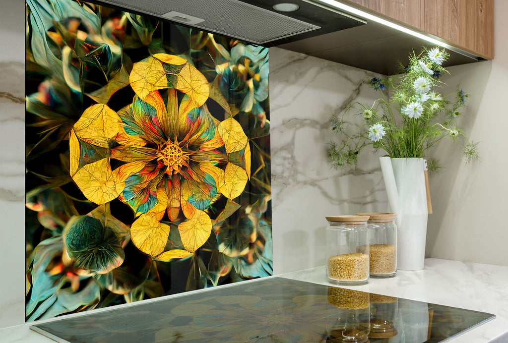 Stained Tempered Glass Backsplash-BacksplashArtworks