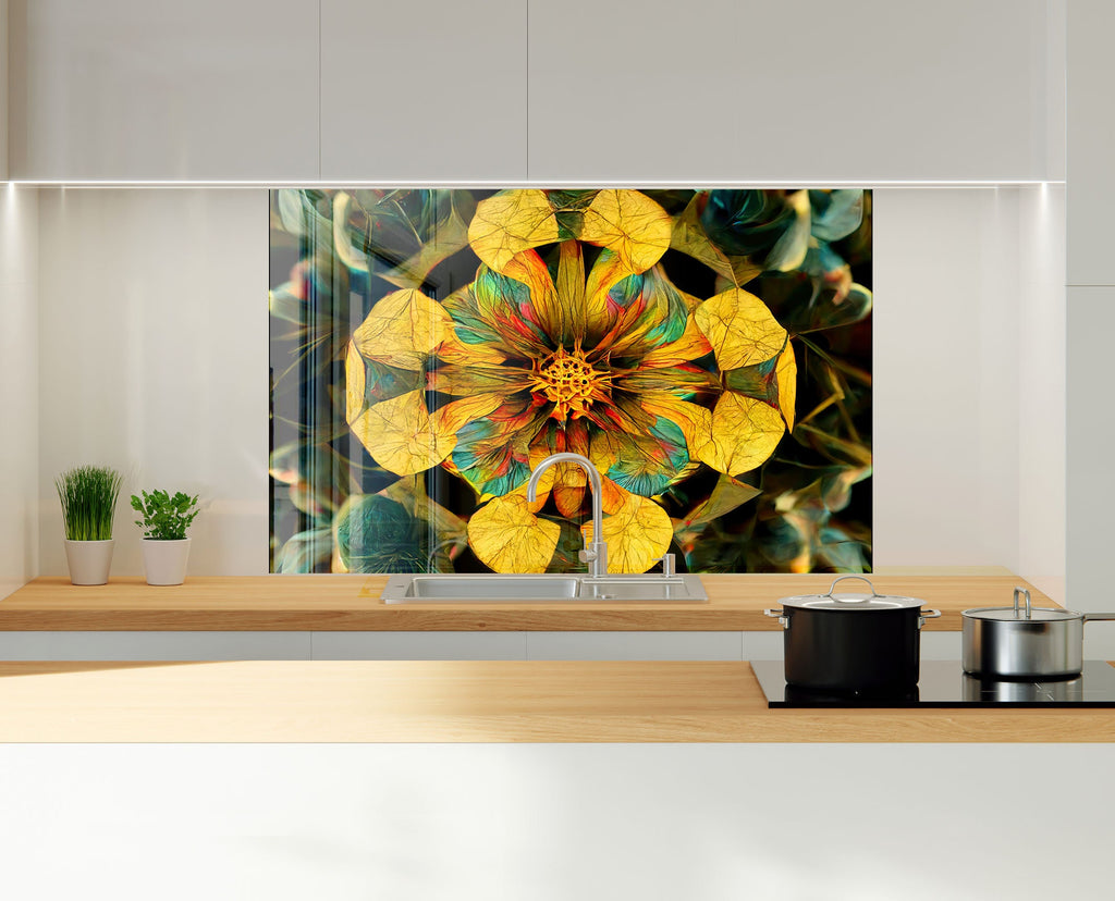 Stained Tempered Glass Backsplash-BacksplashArtworks
