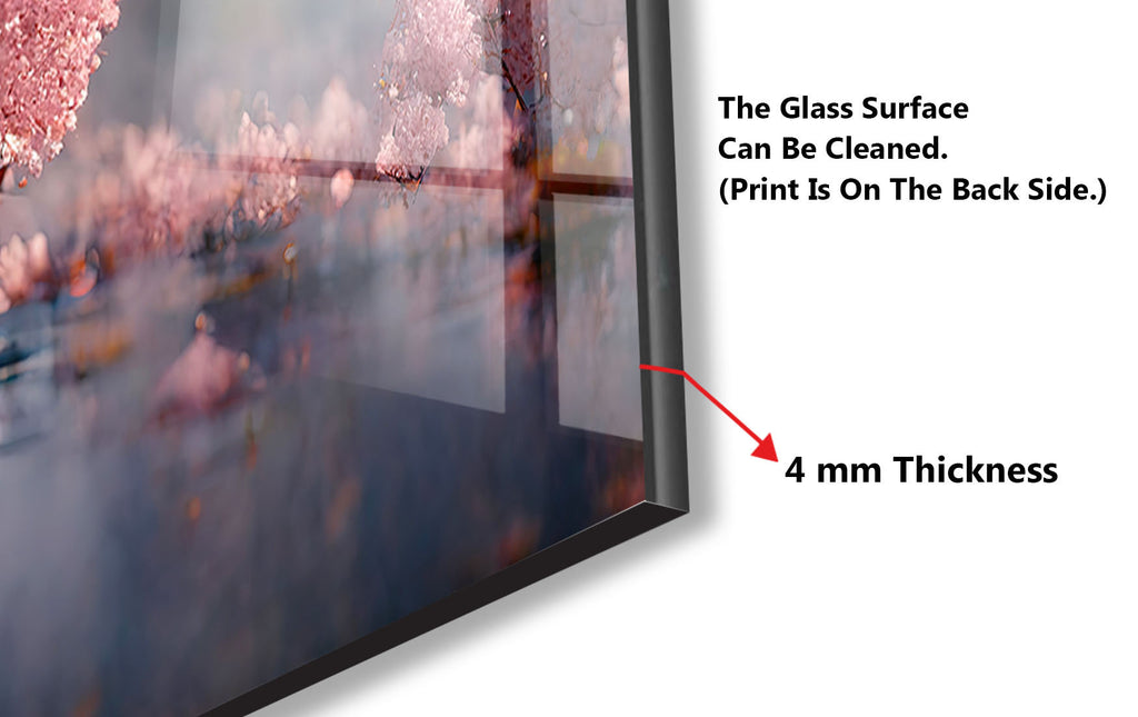 Cherry Blossom Dream Wall Art - Tempered Glass Kitchen Backsplash-BacksplashArtworks