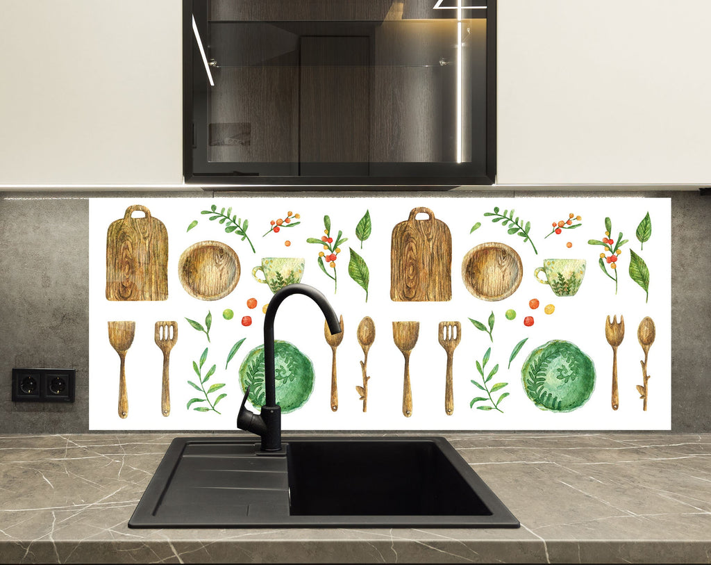 Rustic Kitchen Essentials - Glass Kitchen Backsplash-BacksplashArtworks