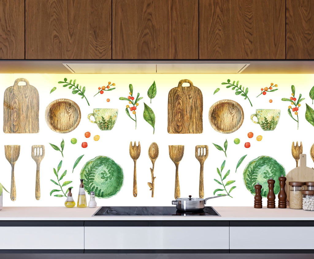 Rustic Kitchen Essentials - Glass Kitchen Backsplash-BacksplashArtworks