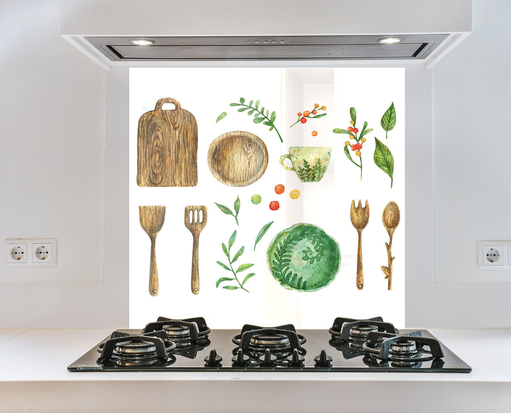 Rustic Kitchen Essentials - Glass Kitchen Backsplash-BacksplashArtworks