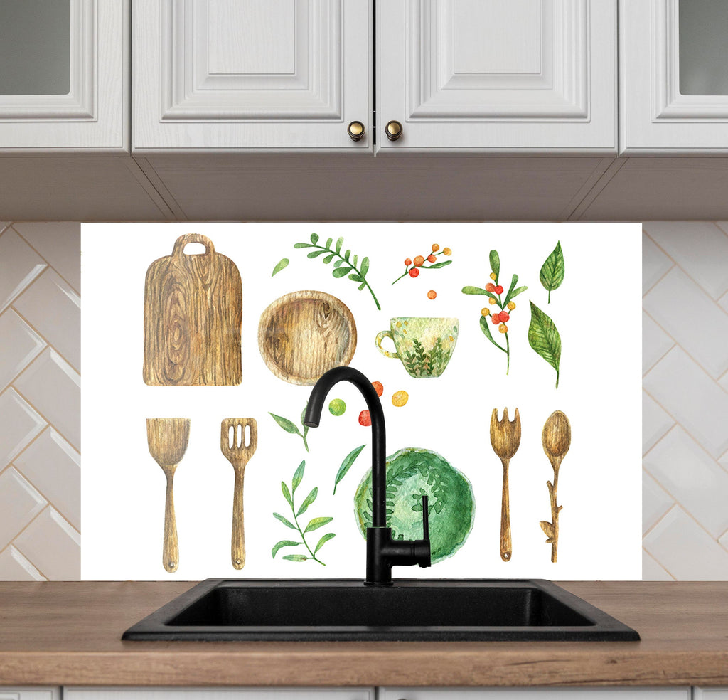 Rustic Kitchen Essentials - Glass Kitchen Backsplash-BacksplashArtworks