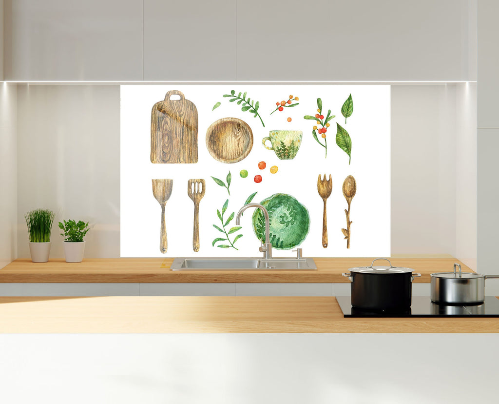 Rustic Kitchen Essentials - Glass Kitchen Backsplash-BacksplashArtworks