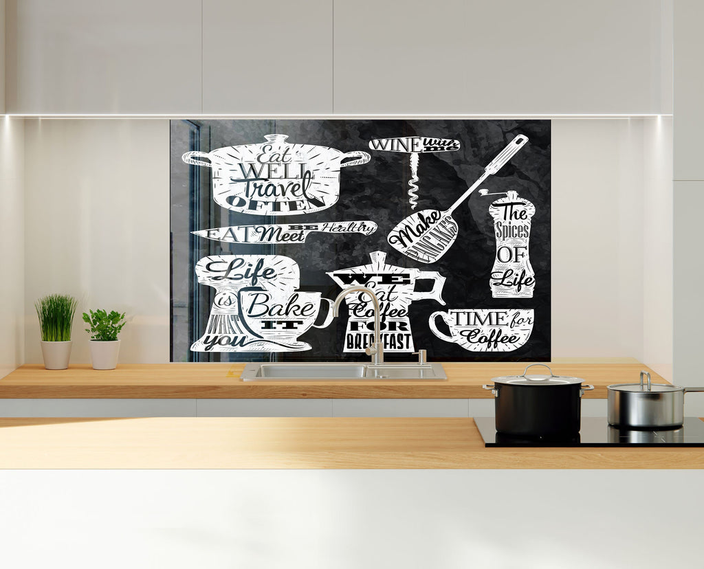 Sign Tempered Glass Backsplash-BacksplashArtworks