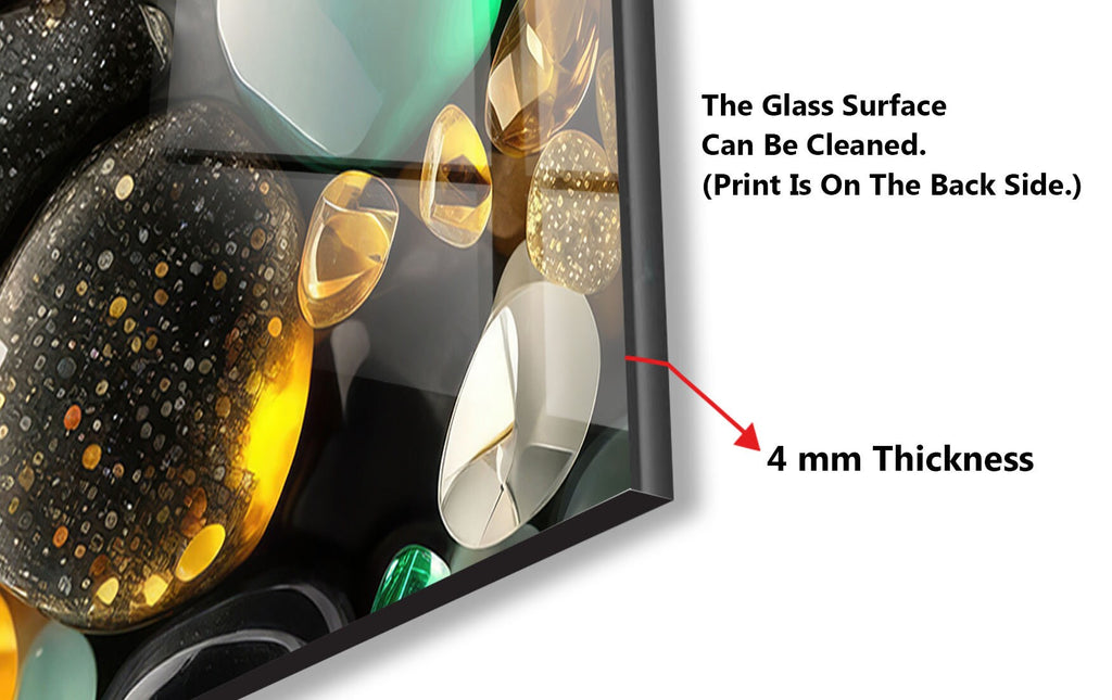Zen & Spa Stones Tempered Glass Backsplash-BacksplashArtworks