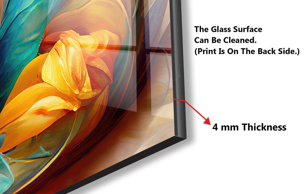 Abstract Tempered Glass Backsplash-BacksplashArtworks
