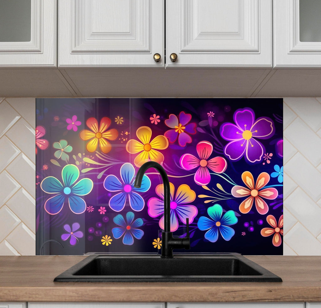 Leaves Tempered Glass Backsplash-BacksplashArtworks