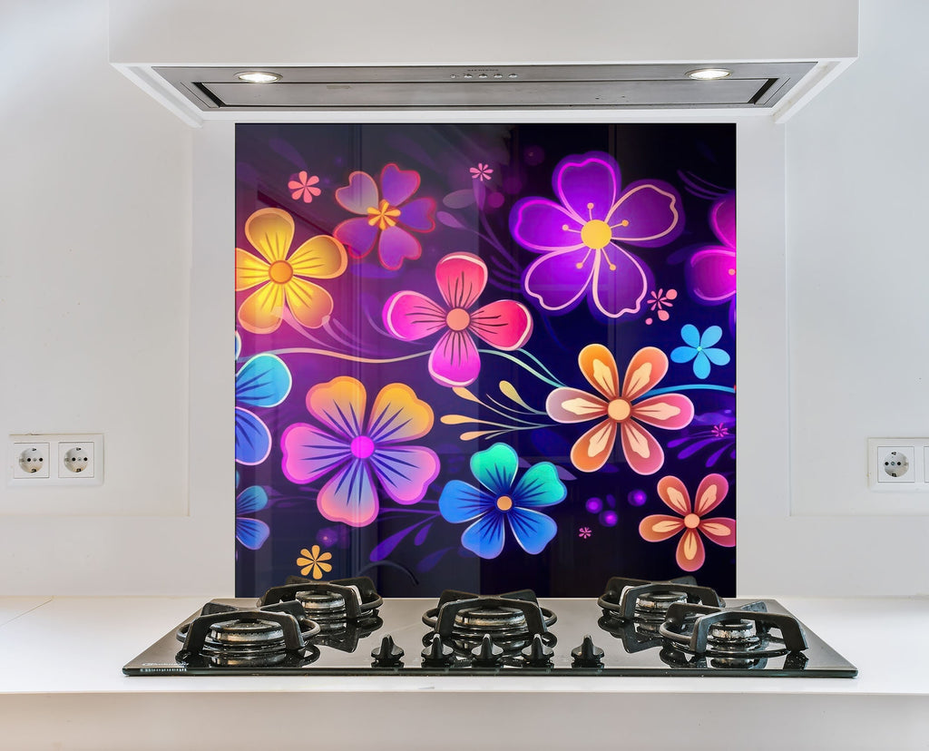 Leaves Tempered Glass Backsplash-BacksplashArtworks