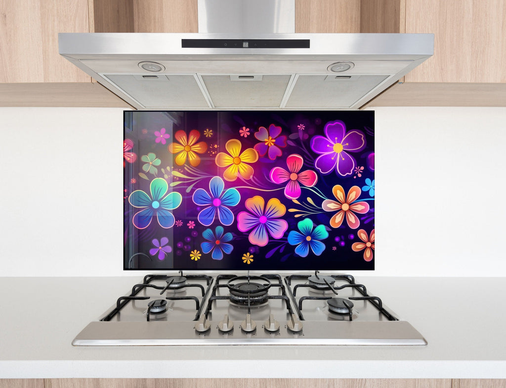 Leaves Tempered Glass Backsplash-BacksplashArtworks